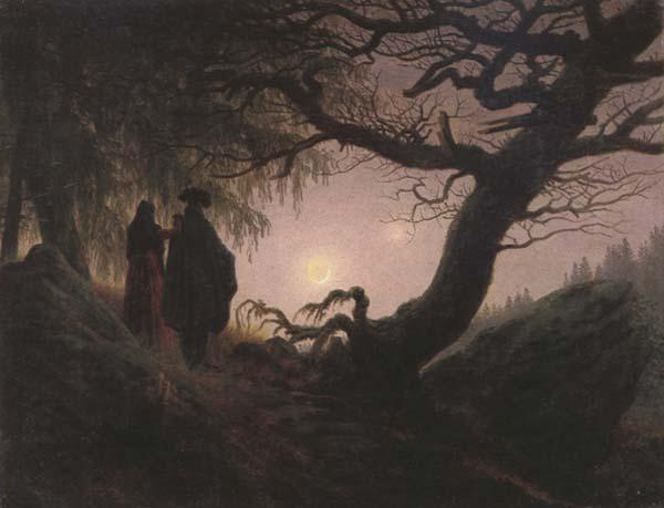 Caspar David Friedrich Man and Woman Contemplating the Moon (mk43) oil painting image